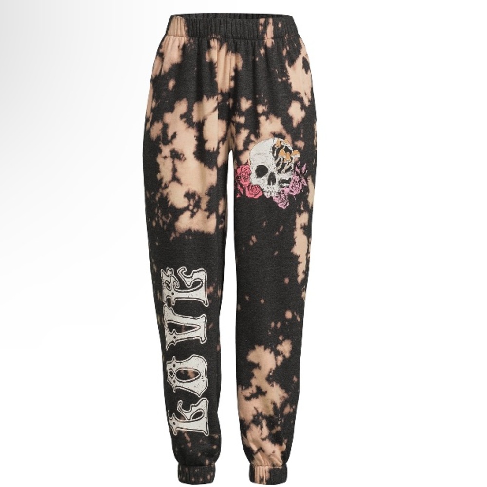 No Boundaries Juniors' Tie Dye Graphic Jogger Pants  28.5” Inseam, Size XXL NWT